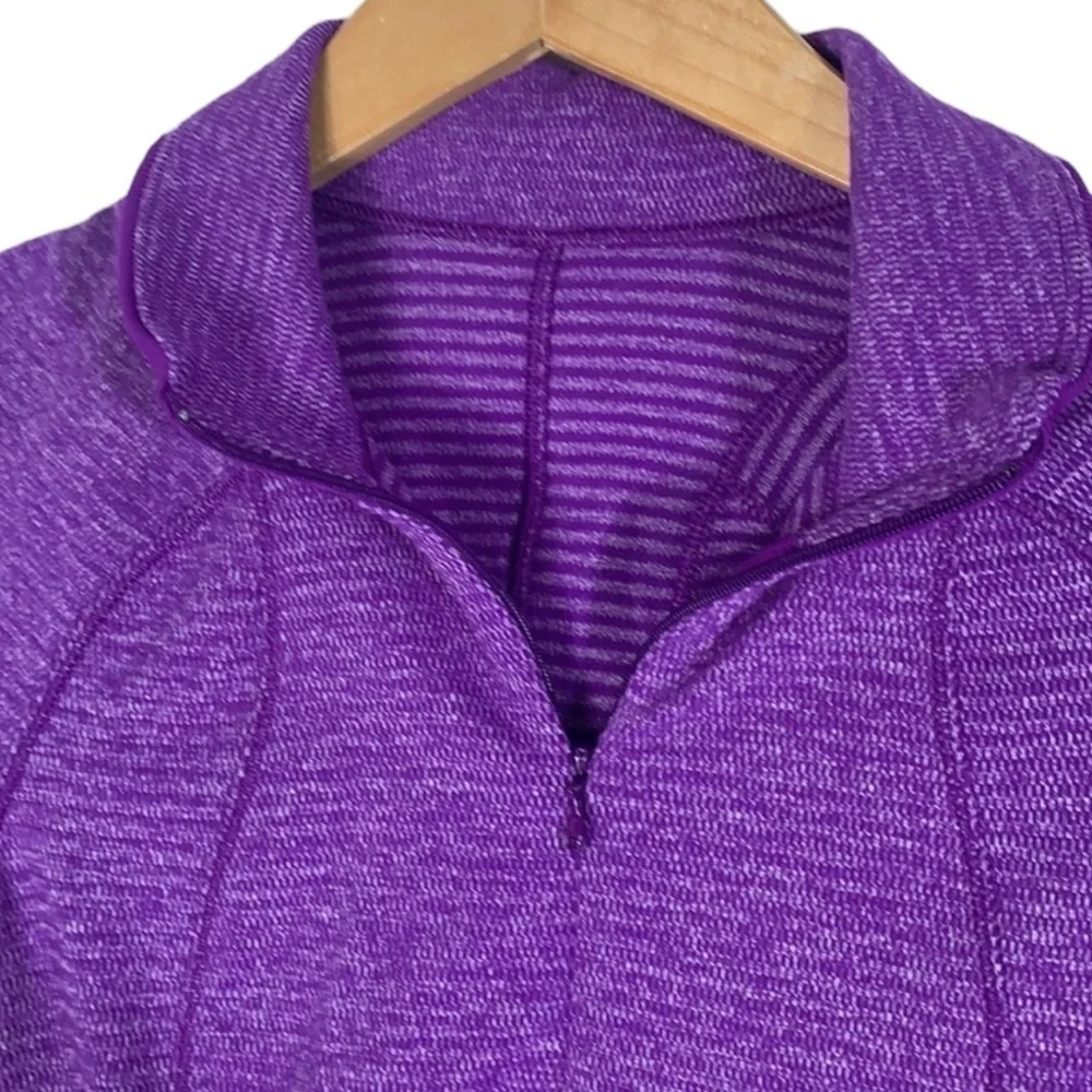 - Lululemon Runderful Violet Purple 1/2 Zip Rulu Pullover Top - Picture 10 of 15